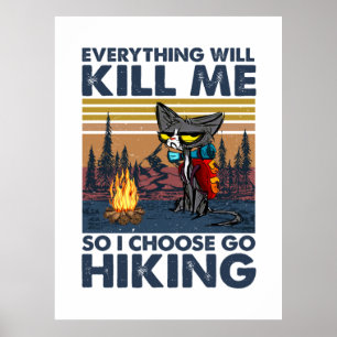 Camper Gift Gå och leta efter kattfåglar Poster