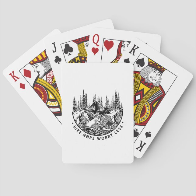 Camper Gift | Hike More Worry Less Birthday Casinokort (Baksidan)