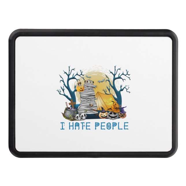 Camper Gift | Hyrning i Halloween-födelsedagen Dragkroksskydd (Framsidan)