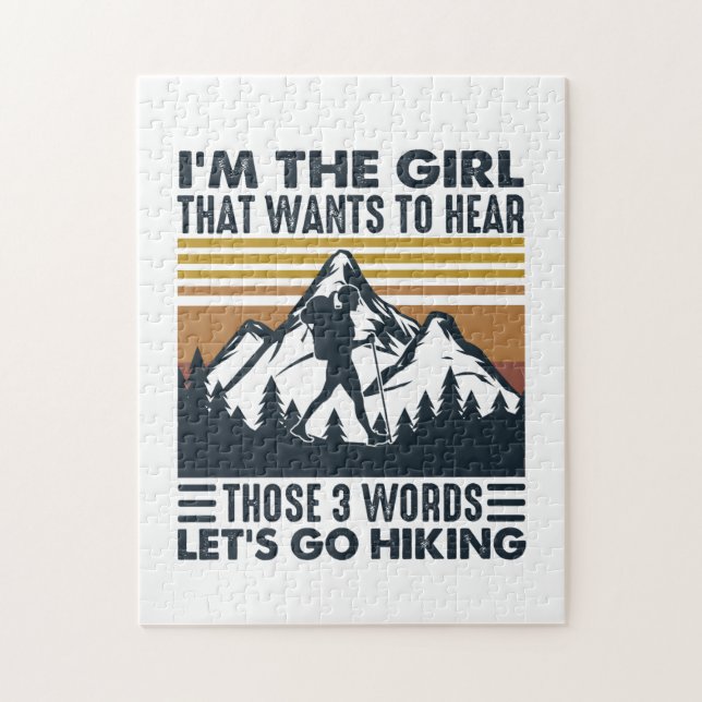 Camper Gift | Jag är en flicka som går och höjer f Pussel (Vertikal)
