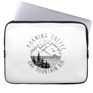 Camper Gift Kaffe och bergskaffe i Luft Julafton Laptop Fodral