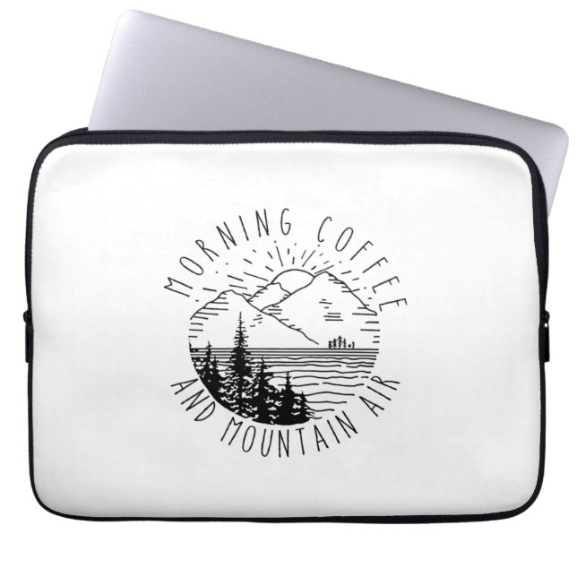 Camper Gift | Kaffe och bergskaffe i Luft Julafton Laptop Fodral (Framsidan)