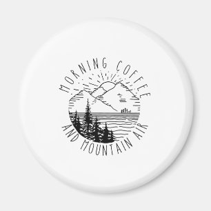 Camper Gift Kaffe och bergskaffe i Luft Julafton Magnet