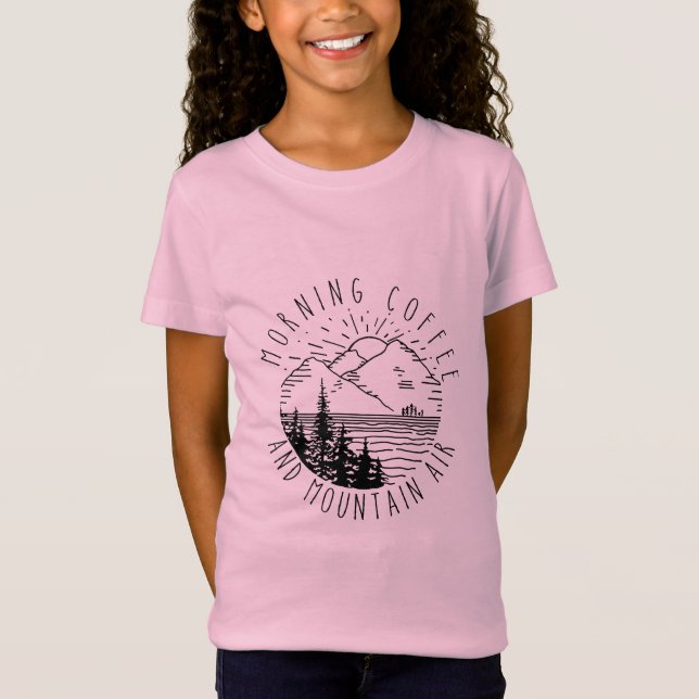 Camper Gift | Kaffe och bergskaffe i Luft Julafton T Shirt (Framsida)