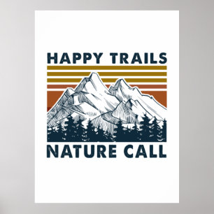 Camper Gift Lycklig Trafik - naturområde - födel Poster