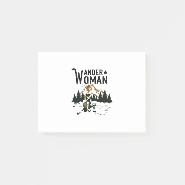 Camper Gift | Wander Woman Birthday Post-it Block (Framsida)