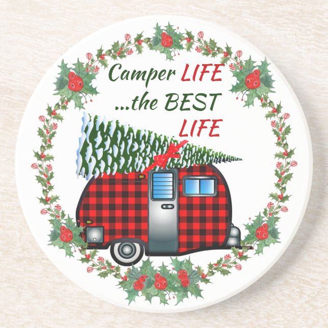 Camper Life Best Life Retro-jul Underlägg (Framsidan)