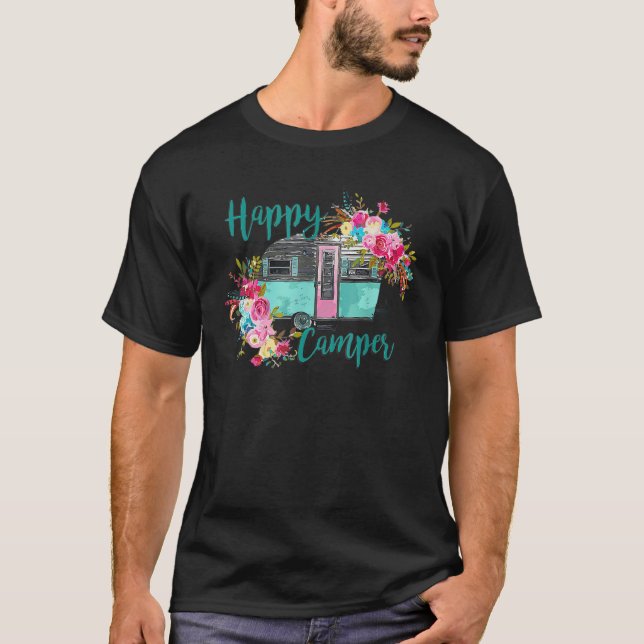 Camper lycklig Camper Lycklig Camper T Shirt (Framsida)