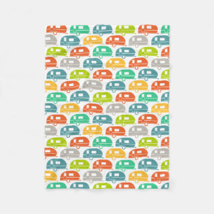 Camper Lycklig Modern Camper Blanket Brights Fleecefilt