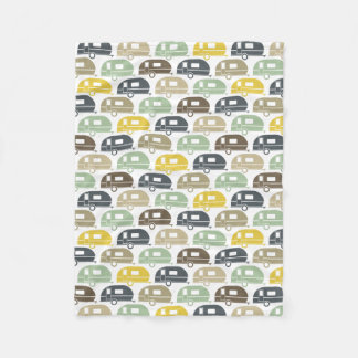 Camper Lycklig| Moderna Camper Blanket Retro Blues Fleecefilt