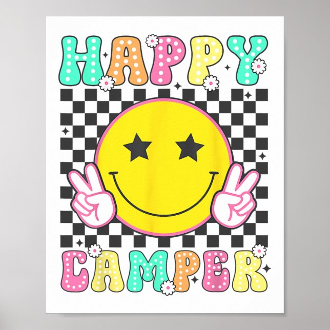 Camper Lycklig, sommarlägerkampanj Camping För man Poster (Framsidan)