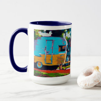 Camper-målning - Present till campingälskare Mugg