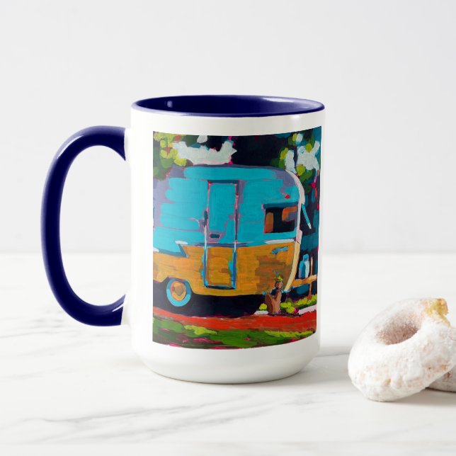Camper-målning - Present till campingälskare Mugg (Med munk)