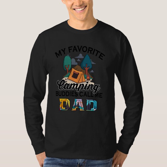Camper My Favorite Camping Buddy kallar mig Pappa  T Shirt (Framsida)