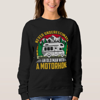 Camper Never Underestimate A Man With A Motorhome  T Shirt