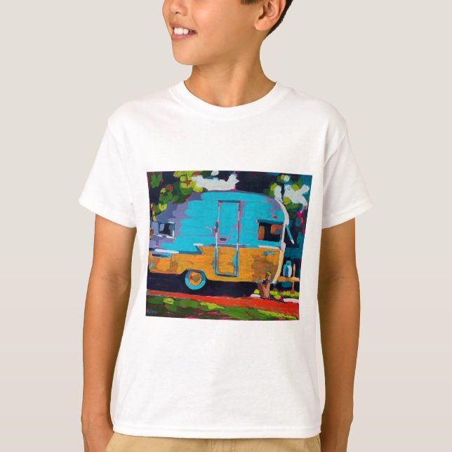 Camper Painting - Gift for Camping Lovers T Shirt (Framsida)
