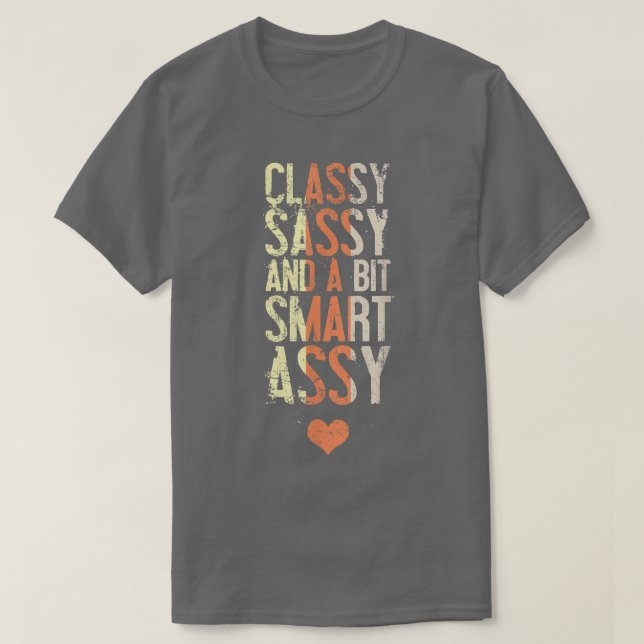 Camper Queen Classy Sassy och Bit Smart Assy Funny T Shirt (Design framsida)