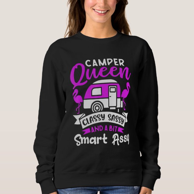 Camper Queen Classy Sassy och ett bittert assy-kli T Shirt (Framsida)