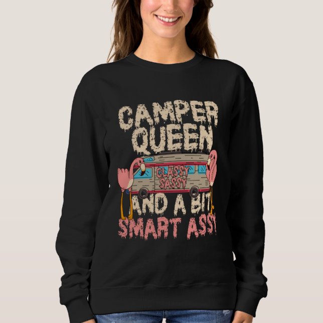 Camper Queen Classy Sassy Smart Assy Funny Flaming T Shirt (Framsida)
