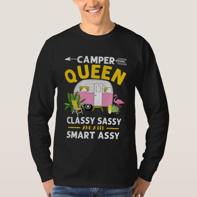 Camper Queen Classy Sassy Smart Assy Funny Men Wom T Shirt (Framsida)