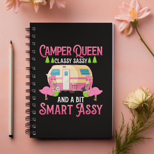 Camper Queen Classy Sassy Smart Funny Women Girls Anteckningsbok (Skapare uppladdad)