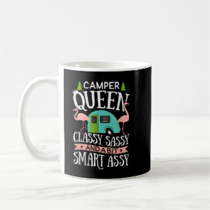 Camper Queen Classy Sassy Smart Funny Women Girls Kaffemugg