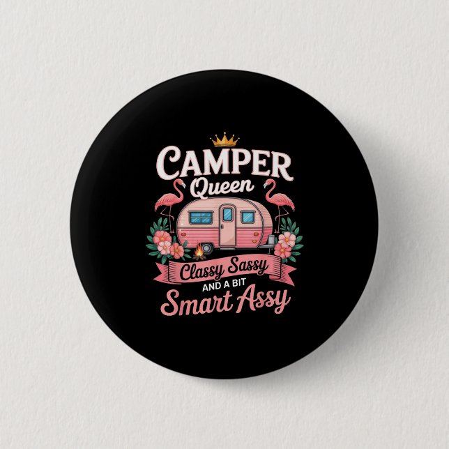 Camper Queen Cly Sy Smart Y Camng Rv Women  Knapp (Framsida)