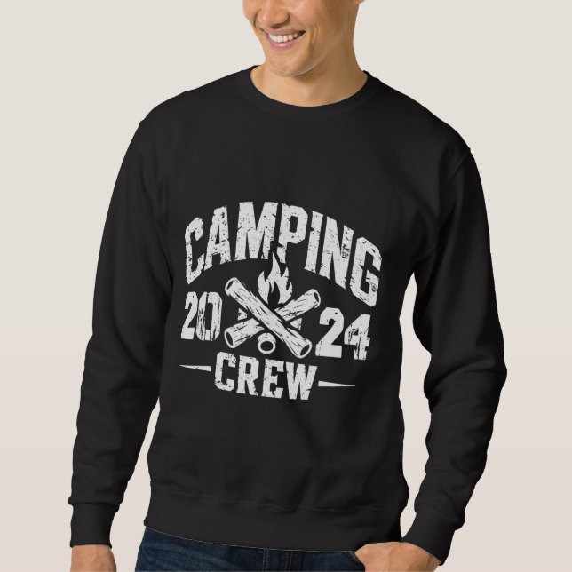 Camper Resa Family Matching Group Camping Crew 202 Lång Ärmad Tröja (Framsida)