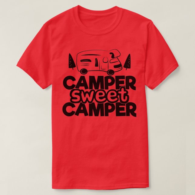 Camper Sweet Camper Funny Camping Citoters T Shirt (Design framsida)