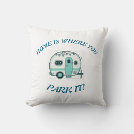 Camper Throw Pillow by Sommer Hamilton Kudde