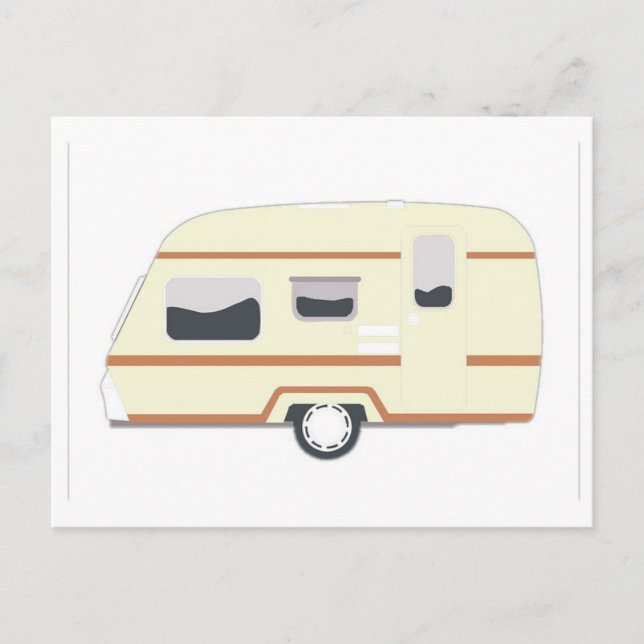 Camper Trailer Camping Van Vykort (Framsida)
