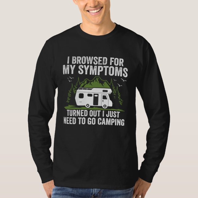 Camper  Travel I Just Need To Go Camping Trailer T Shirt (Framsida)