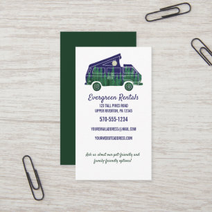 Camper Van Camping Skogen Th Visitkort