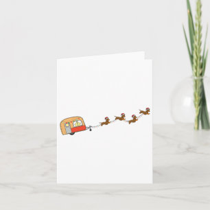 Camper Van jul Dachshund Sleigh Doxie Hund X- Kort