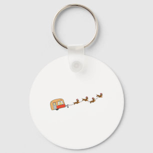 Camper Van jul Dachshund Sleigh Doxie Hund X- Nyckelring