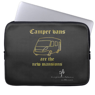 Camper Vans New Mansions Guld Laptop Fodral