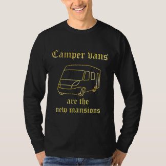 Camper Vans New Mansions Guld T Shirt