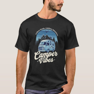 Camper Vibes Van - Limitless Äventyr Await T Shirt