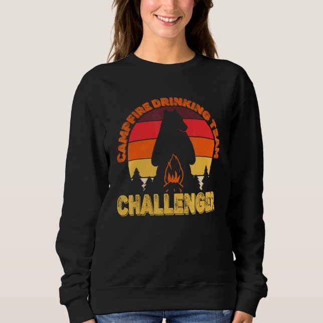 Campers Campfire Dricklag Utmanare Camping  T Shirt (Framsida)