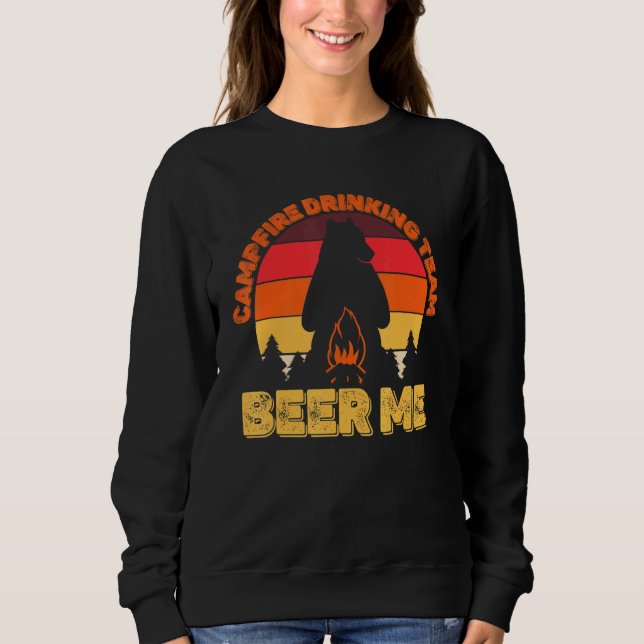 Campers Campfire Drinking Team Beer Camping Bea T Shirt (Framsida)