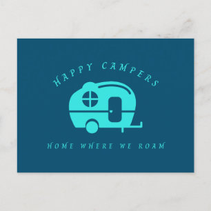 Campers för Cute Retro Lycklig hem där vi roam Vykort