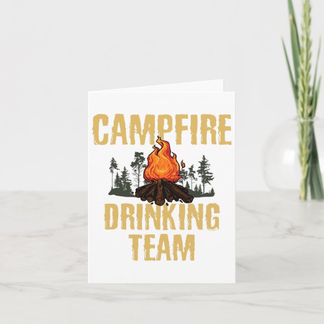 Campers Gift - Campfire Drinking Team Camping Outd Kort (Framsida)
