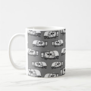 Campers - Grått Coffee Mugg