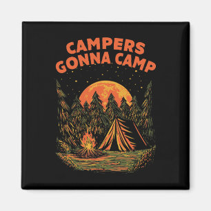 Campers Kommer Att Campa Sommarlov Tropisk Tripp C Magnet