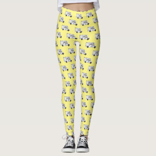Campervan tecknad illustration leggings