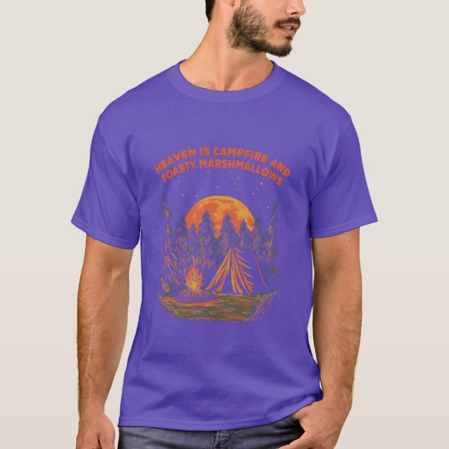 Campfire and Marshmallows Camping Food Camper Food T Shirt (Framsida)