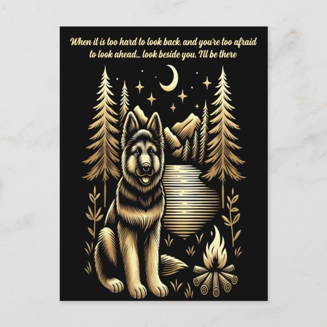 Campfire Assion under Stars Vykort (Framsida)