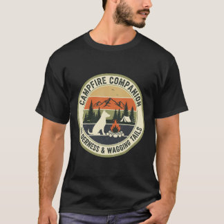 Campfire Assion Wilderness & Wagging Svan Vint T Shirt