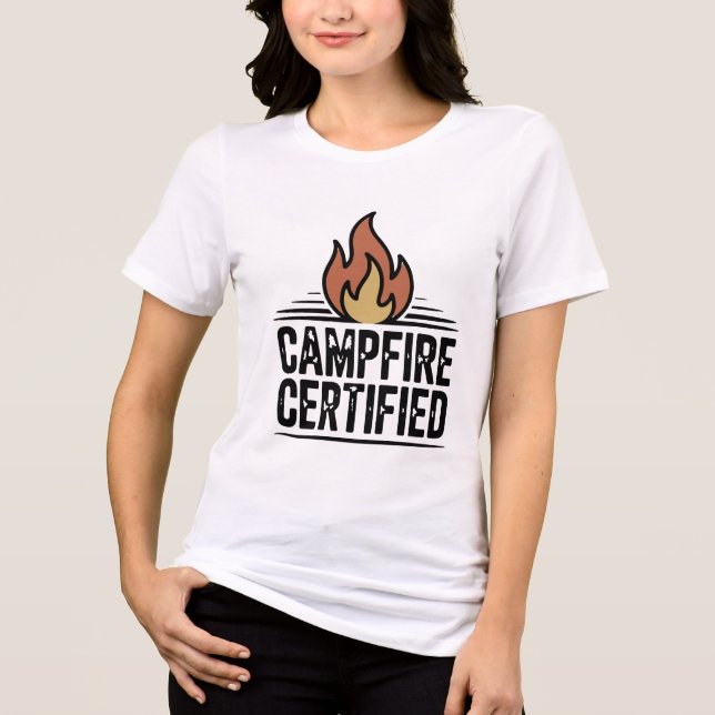 Campfire Auktoriserad - Camping T Shirt (Framsida)