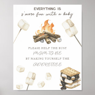 Campfire babydusch - Hjälp Busy Mamma att be om hj Poster